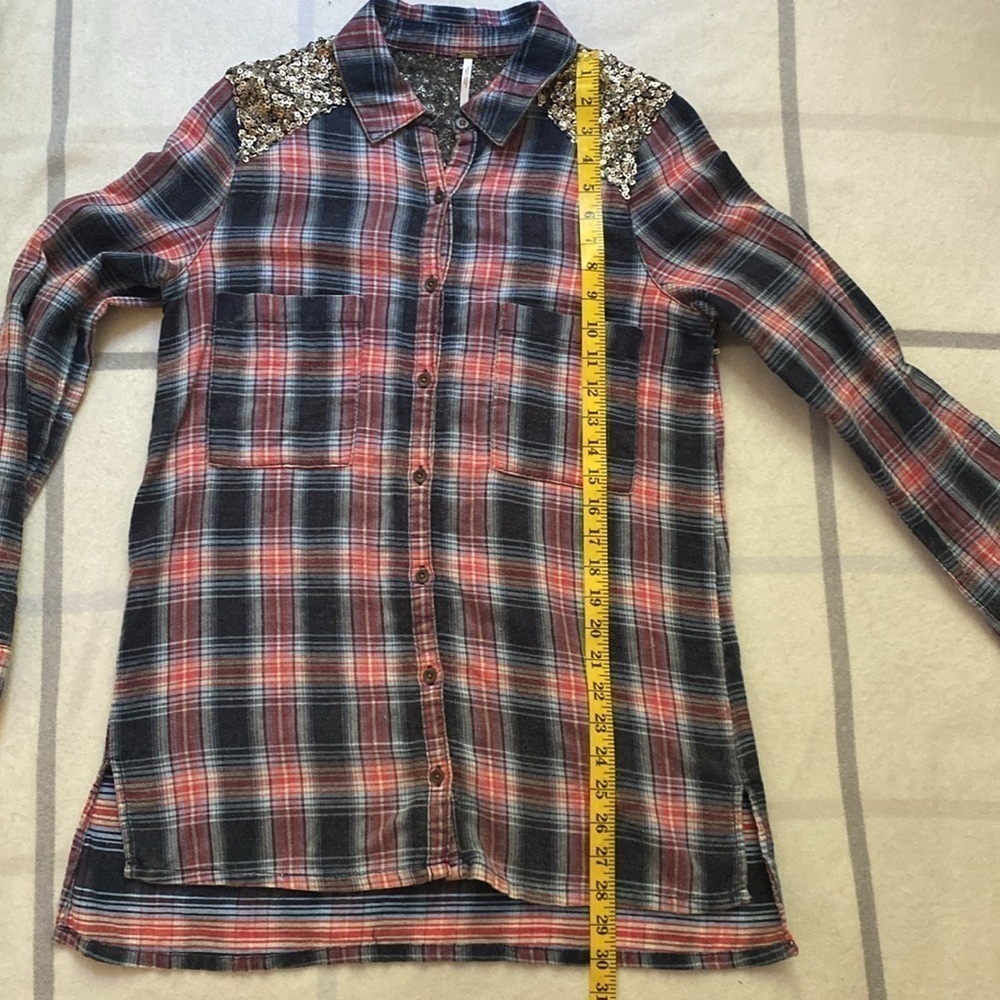 FP Little Bit of Sugar Sequence and Flannel Shirt Size Small - Picture 11 of 12